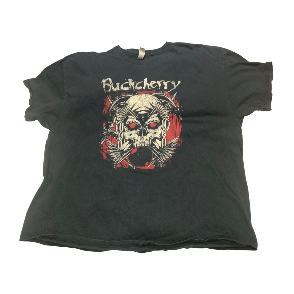 Buckcherry Band Graphic T-Shirt Mens 3XL Black Skull Rock Concert Tee Gildan